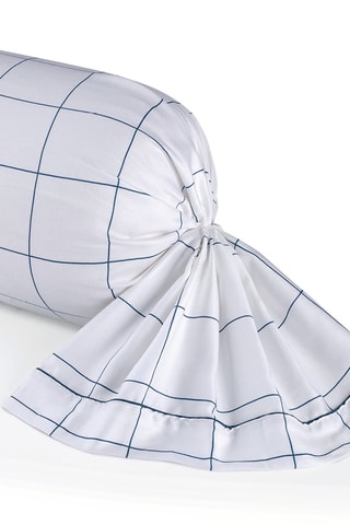 Funda de almohada de satén de algodón - 80 hilos/cm² - Blanco - 43 x 210 cm