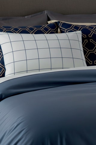 Funda de almohada de satén de algodón - 80 hilos/cm² - Blanco - 43 x 210 cm