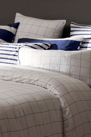 Funda de almohada de satén de algodón - 80 hilos/cm² - Blanco - 43 x 210 cm