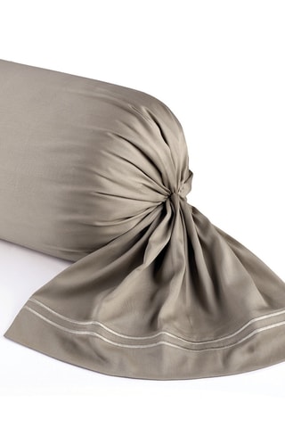 Funda de almohada de satén de algodón - 80 hilos/cm² - Topo - 43 x 210 cm