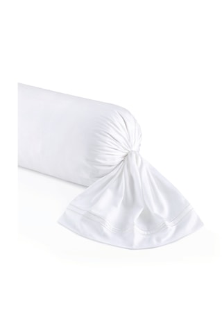 Funda de almohada de satén de algodón - 80 hilos/cm² - Blanco - 43 x 210 cm