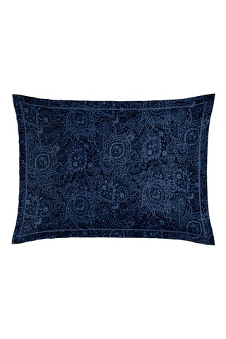 2 fundas de almohada de satén de algodón - 80 hilos/cm² - Azul - 50 x 70 cm