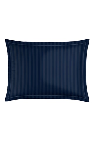 2 fundas de almohada de satén de algodón - 80 hilos/cm² - Azul - 50 x 70 cm