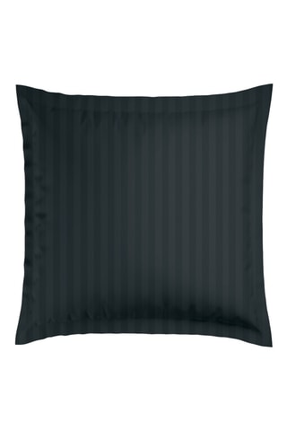 2 fundas de almohada de satén de algodón - 80 hilos/cm² - Negro