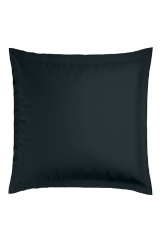 2 fundas de almohada de satén de algodón - 80 hilos/cm² - Negro