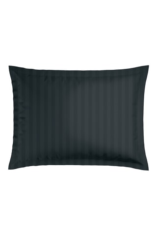 2 fundas de almohada de satén de algodón - 80 hilos/cm² - Negro - 50 x 70 cm
