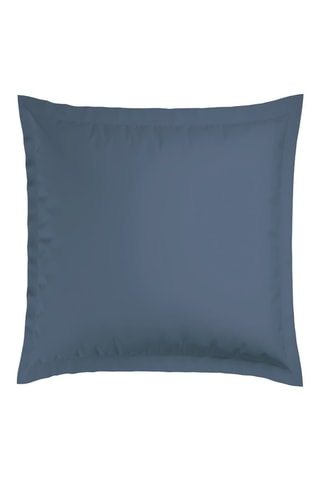 2 fundas de almohada de satén de algodón - 80 hilos/cm² - Azul