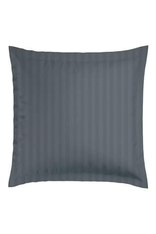 2 fundas de almohada de satén de algodón - 80 hilos/cm² - Gris oscuro