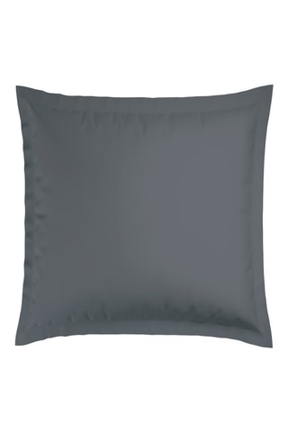 2 fundas de almohada de satén de algodón - 80 hilos/cm² - Gris oscuro