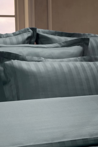 2 fundas de almohada de satén de algodón - 80 hilos/cm² - Gris oscuro