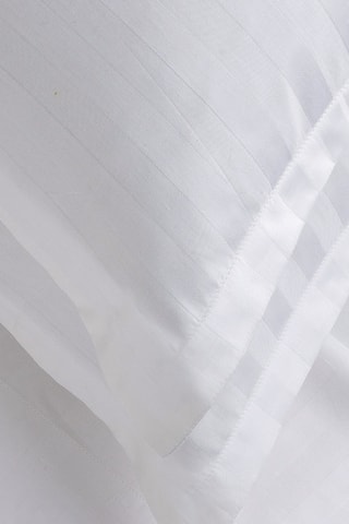 2 fundas de almohada de satén de algodón - 80 hilos/cm² - Blanco - 50 x 70 cm