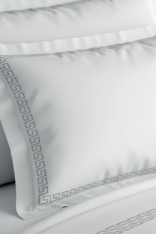 2 fundas de almohada de satén de algodón - 80 hilos/cm² - Gris - 63 x 63 cm