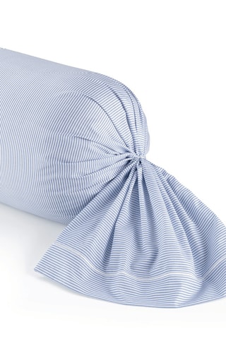 Funda de almohada de percal de algodón - 80 hilos/cm² - Azul - 43 x 210 cm