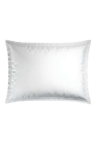 2 fundas de almohada de satén de algodón - 80 hilos/cm² - Blanco - 50 x 70 cm