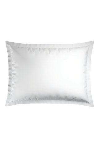 2 fundas de almohada de satén de algodón - 80 hilos/cm² - Topo y blanco - 50 x 70 cm