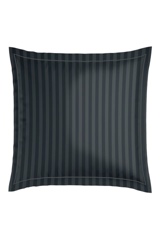 2 fundas de almohada reversibles de satén de algodón - 80 hilos/cm² - Blanco y negro - 63 x 63 cm