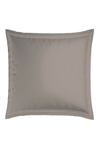 2 fundas de almohada de satén de algodón - 80 hilos/cm² - Topo - 63 x 63 cm
