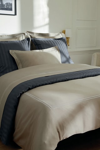 2 fundas de almohada de satén de algodón - 80 hilos/cm² - Topo - 63 x 63 cm