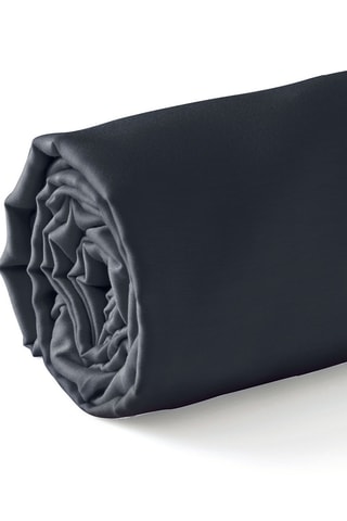 Sábana bajera de satén de algodón - 80 hilos/cm² - Gris