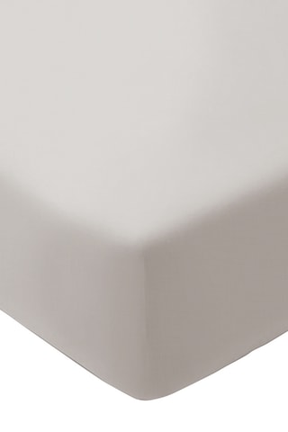 Sábana bajera de satén de algodón - 80 hilos/cm² - Topo