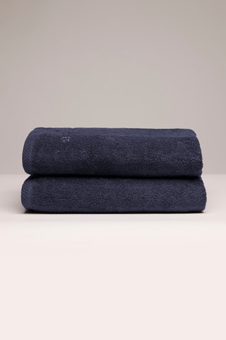 2 toallas de lavabo - Azul marino - 50 x 100 cm