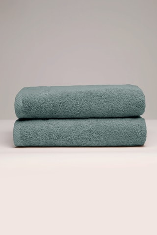 2 toallas de lavabo - Verde - 50 x 100 cm
