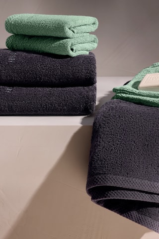 2 toallas de lavabo - Gris oscuro - 50 x 100 cm