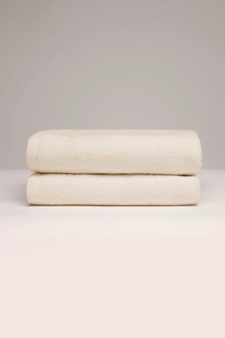 2 toallas de lavabo - Marfil - 50 x 100 cm