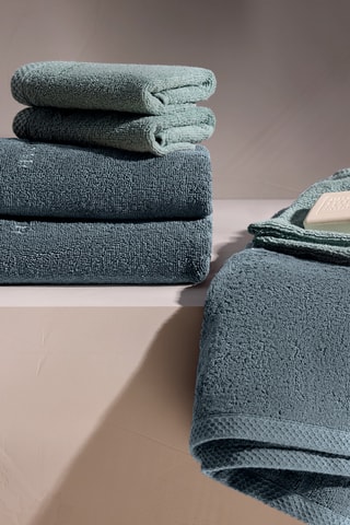 2 toallas de lavabo - Azul - 50 x 100 cm