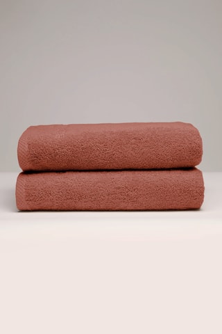 2 toallas de lavabo - Terracota - 50 x 100 cm