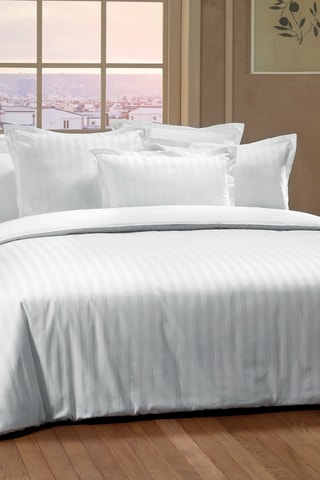 Juego de nórdico de satén de algodón - 80 hilos/cm² - Blanco