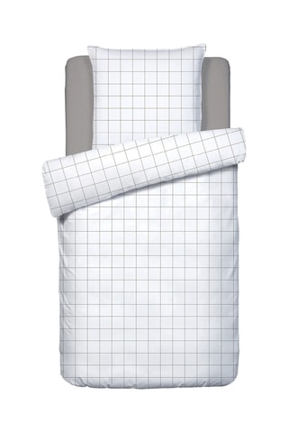 Juego de nórdico de satén de algodón - 80 hilos/cm² - Blanco