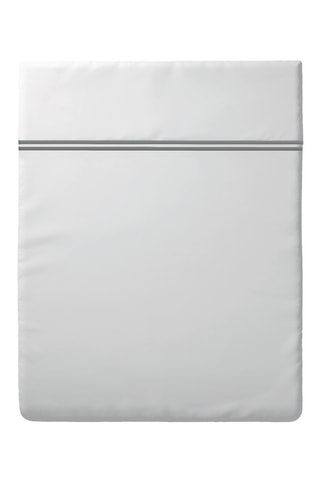 Sábana encimera de satén de algodón - 80 hilos/cm² - Gris - 240 x 300 cm