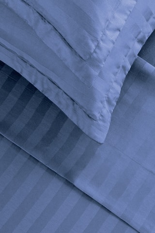 Sábana encimera de satén de algodón - 80 hilos/cm² - Azul