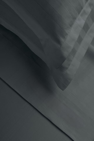 Sábana encimera de satén de algodón - 80 hilos/cm² - Gris oscuro