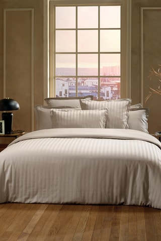 Sábana encimera de satén de algodón - 80 hilos/cm² - Topo