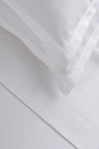 Sábana encimera de satén de algodón - 80 hilos/cm² - Blanco