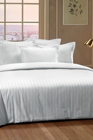 Sábana encimera de satén de algodón - 80 hilos/cm² - Blanco