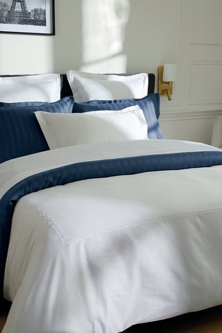 Juego de nórdico de satén de algodón - 80 hilos/cm² - Blanco