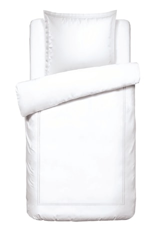 Juego de nórdico de satén de algodón - 80 hilos/cm² - Blanco