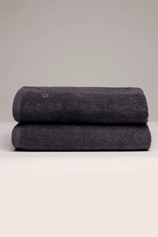 2 toallas de ducha - Gris oscuro - 70 x 140 cm