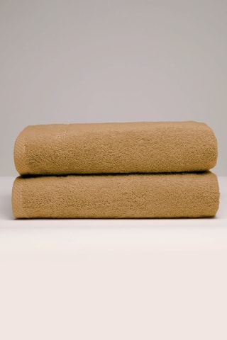 2 toallas de ducha - Mostaza - 70 x 140 cm