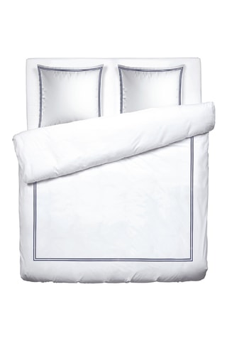 Juego de nórdico de satén de algodón - 80 hilos/cm² - Azul oscuro