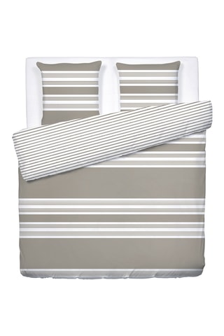 Juego de nórdico reversible de satén de algodón - 80 hilos/cm² - Topo