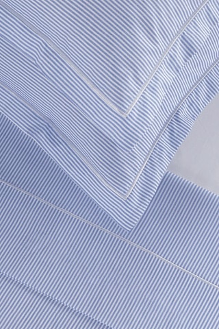 Juego de sábanas de percal de algodón - 80 hilos/cm² - Celeste