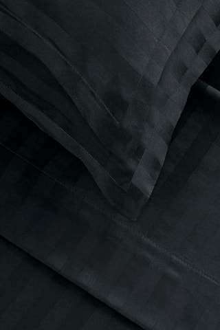 Juego de sábanas de satén de algodón - 80 hilos/cm² - Negro