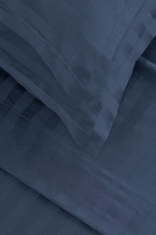 Juego de sábanas de satén de algodón - 80 hilos/cm² - Azul oscuro