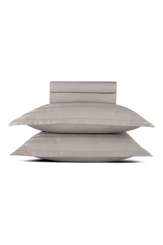 Juego de sábanas de satén de algodón - 80 hilos/cm² - Topo