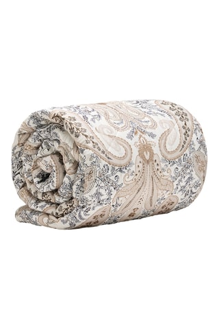 Colcha de satén de algodón - 80 hilos/cm² - Topo - 220 x 250 cm