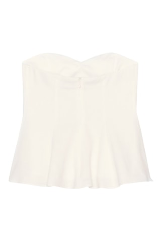 Top bustier en lin - Ecru